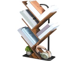 IN.HOMEXL - Pabay- Boekenkast - Boekenrek - Industrieel - Hout/metaal - Bruin/Zwart - 66.5 x 33.5 x 22.5 cm
