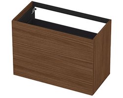 INK - Onderkast 2 Laden Push To Open Decor - 900x450x650 Mm - Warm Walnoot
