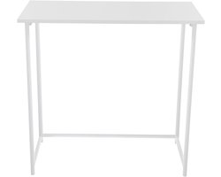 Inklapbaar Bureau - Compact Computertafel 80x40x76 cm - Ruimtebesparend Schrijfbureau met MDF Tafelblad - Mobiele Werkplek voor Thuiswerken, Studeren, Kantoor en Kleine Ruimtes - Opvouwbare Laptoptafel