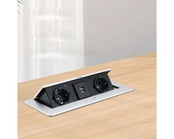 Inklapbaar Inbouwstopcontact Serie - Drievoudige Werkbladcontactdoos - Space Saving Design - Soldeervrije Installatie