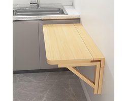 Inklapbaar Wandbureau - Ruimtebesparend Bureau - Thuiswerken Kantoor - Boogvormige Hoeken - 60x40cm