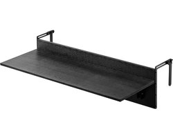 Inklapbare Balkonrelingtafel,12“ x 32”, dienende buitentafel voor patio en terras, belastbaar tot 50 lbs, past op reling van 1"-5.9”