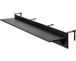 Inklapbare Balkontafel, 30,5 x 149,9 cm, bartafel voor buiten, draagvermogen 22,7 kg, past op leuningen van 2,5 cm tot 15 cm, serveertafel voor terrassen en vlonders
