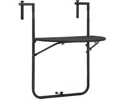 Inklapbare Balkontafel met Rotan Look - Verstelbaar en Weerbestendig