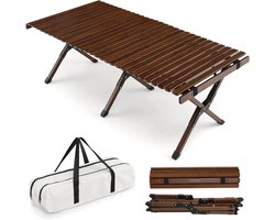 Inklapbare bamboe campingtafel met draagtas - Duurzaam en veelzijdig voor picknick, barbecue en tuin