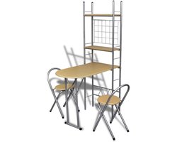 Inklapbare Bar Set - Keuken Tafel Set - Kleine Ruimtes - Ruimtebesparend Ontwerp - 56 x 90 x 165 cm