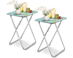Inklapbare Bijzettafel voor Balkon en Tuin - Opvouwbare Tafel voor Binnen en Buiten