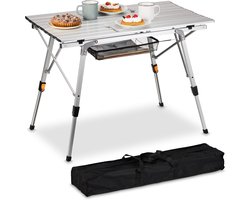 Inklapbare Bijzettafel voor Buiten - Verstelbare Campingtafel van Aluminium - Draagbaar en Onderhoudsvriendelijk