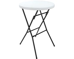 Inklapbare Bistrotafel Ø 72 cm - Hoogte 110 cm - Weerbestendig Tuinmeubel voor Binnen en Buiten