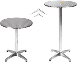 Inklapbare Bistrotafel Rond 70-110 cm In Hoogte Verstelbaar – Barmeubel Binnen & Buiten