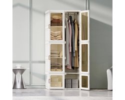Inklapbare Box - Opberg Doos - Organizer - Huishoudelijke Organizer Box met Wielen - 5 Lagen - Opberg kast