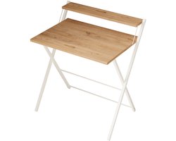 Inklapbare Bureau – Thuiswerk Bureau – Laptop Tafel – Werktafel – Wit/Pijnboom