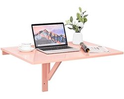 Inklapbare Bureau - Wandbureau Inklapbaar - Wandbureau - Bureau Muur - Roze