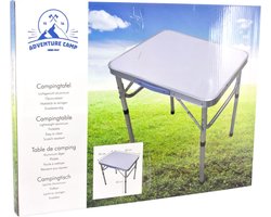 Inklapbare camping tafel - 60 x 45 cm - Verstelbare hoogte - Tafel voor op de camping / vouwtafel