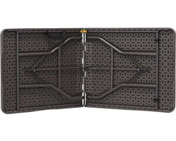 Inklapbare cateringtafel - Houten bord - Donkergrijs - 180x74 cm - 100kg belasting
