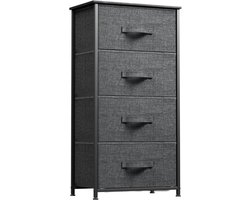 Inklapbare Commode - 4 Laden - Modern Design - 1 stuk - Hout en Metaal - 45x30x95 cm