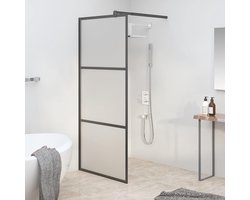 Inklapbare Douchewand - Douchecabine Glas - Moderne Badkamer - Verstelbaar Profiel - 90x195 cm - Zwart
