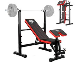 Inklapbare en Verstelbare Halterbank voor Fitness Thuis met Bankdrukstang