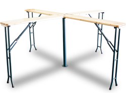 Inklapbare houten biertafel - Kruisvormig - 241 cm