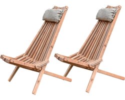 Inklapbare Houten Ligstoel Ergonomisch voor Tuin en Binnen