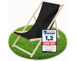Inklapbare Houten Ligstoel voor Tuin en Strand - Comfortabel en Verstelbaar