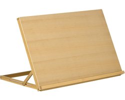 Inklapbare Houten Schildersezel Tafelmodel 75.5 x 51 cm Verstelbaar als Tekenplank
