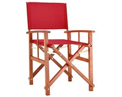 Inklapbare Houten Tuinstoel van FSC®-gecertificeerd Eucalyptushout - Rood