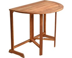 Inklapbare Houten Tuintafel Halve Cirkel voor Balkon of Terras