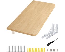 Inklapbare Houten Wandtafel - Ruimtebesparend en Multifunctioneel Design