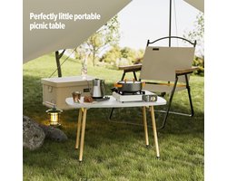 Inklapbare Koffietafel – Meuble Paris - 80x40x45 cm - Wit - Meuble Paris – Opvouwbare Salontafel - Medahomestore