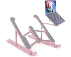Inklapbare laptopstandaard - Roze laatophouder - Roze - Compacte laptopstand - Kunststof - Universeel - CHPN