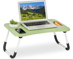Inklapbare laptoptafel voor bed en bank - groen, 63 cm breed