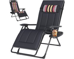 Inklapbare Ligstoel met Verstelbare Rugleuning voor Binnen en Buiten - Comfortabel Zonnebed voor Tuin, Balkon en Strand