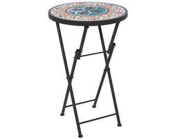Inklapbare mozaïek bijzettafel - Duurzaam - Multifunctioneel - Multicolor