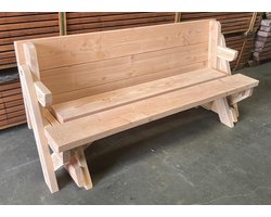 Inklapbare Picknicktafel - Model XL - DICHT TAFELBLAD 4 cm GEEN SCHOEFGATEN in tafelblad - 3 tot 6 personen - Bank en Tafel 2 in 1 - Compleet gemonteerd geleverd