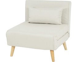 Inklapbare Slaapstoel met Slaapfunctie - Verstelbare Relaxfauteuil voor Logeerbed