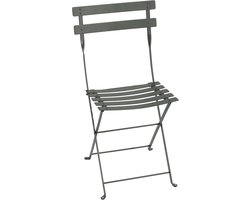 Inklapbare Stoel - Bistro Stoel - Buiten Zitten - Stalen Frame - 42x42x83 cm - Rozemarijn Groen