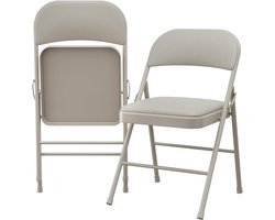 Inklapbare Stoelen Set van 8 - PU Leren Klapstoelen Metaal 160kg