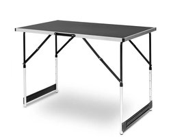 Inklapbare Tafel – Campingtafel – met Opbergtas - en Kastjes - Vouwtafel Buiten – Opvouwbaar - Buitentafel - BBQ - Tuin - Balkon - Picknick - Zwart