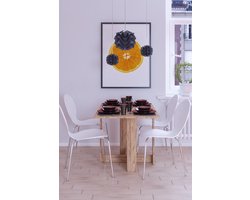 Inklapbare Tafel| Eettafel Uitschuifbaar| Opvouwbare L-poot Tafel| Ruimtebesparend Klaptafel| Modern en Stijlvol| Licht Walnoot| Vrijstand| 124x76x72 cm