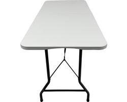 Inklapbare Tafel – Klaptafel – Campingtafel – Vouwtafel Buiten – Weerbestendig – 180 x 70 x 74 cm – Wit