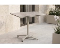 Inklapbare terrastafel Gent 70x70cm | Sand & Brown