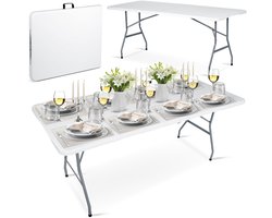 Inklapbare tuintafel 180 cm Plonos wit