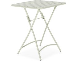Inklapbare tuintafel - Balkontafel vierkant - Kleine ruimtes - Eenvoudig opvouwbaar - 60 x 60 x 74 cm - Groen
