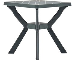 Inklapbare tuintafel - Buitenmeubel - Terras dineren - Weerbestendig kunststof - 70x70x72 cm - Groen