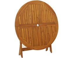 Inklapbare Tuintafel Van Acaciahout – Massief Houten Klaptafel Voor Buiten – 110cm Bistrotafel – Weerbestendige Eettafel Voor Tuin Terras Balkon