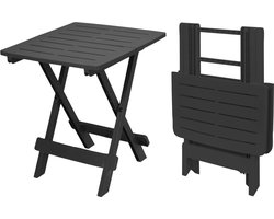 Inklapbare Tuintafel - zwart - 79x72x70 cm - belastbaar tot 12 kg