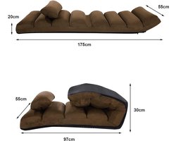 Inklapbare Verstelbare Vloerstoel met Slaapfunctie