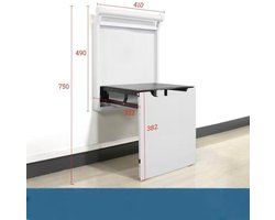 Inklapbare Wandstoel met Armleuningen – Opklapbare Schoenenstoel – Veilig Zitcomfort voor Senioren – Ruimtebesparend – Wit