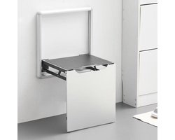 Inklapbare Wandstoel voor Schoenen – Opklapbare Schoenbank – Wandgemonteerde Zitstoel voor Hal – Ruimtebesparend – Wit